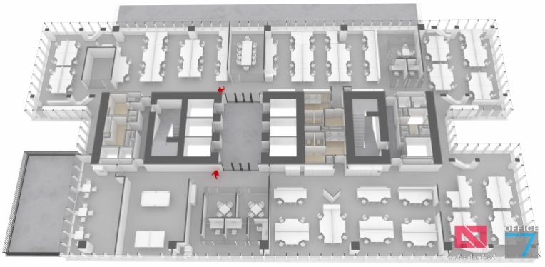 microsoft city gate office design 3D floormap